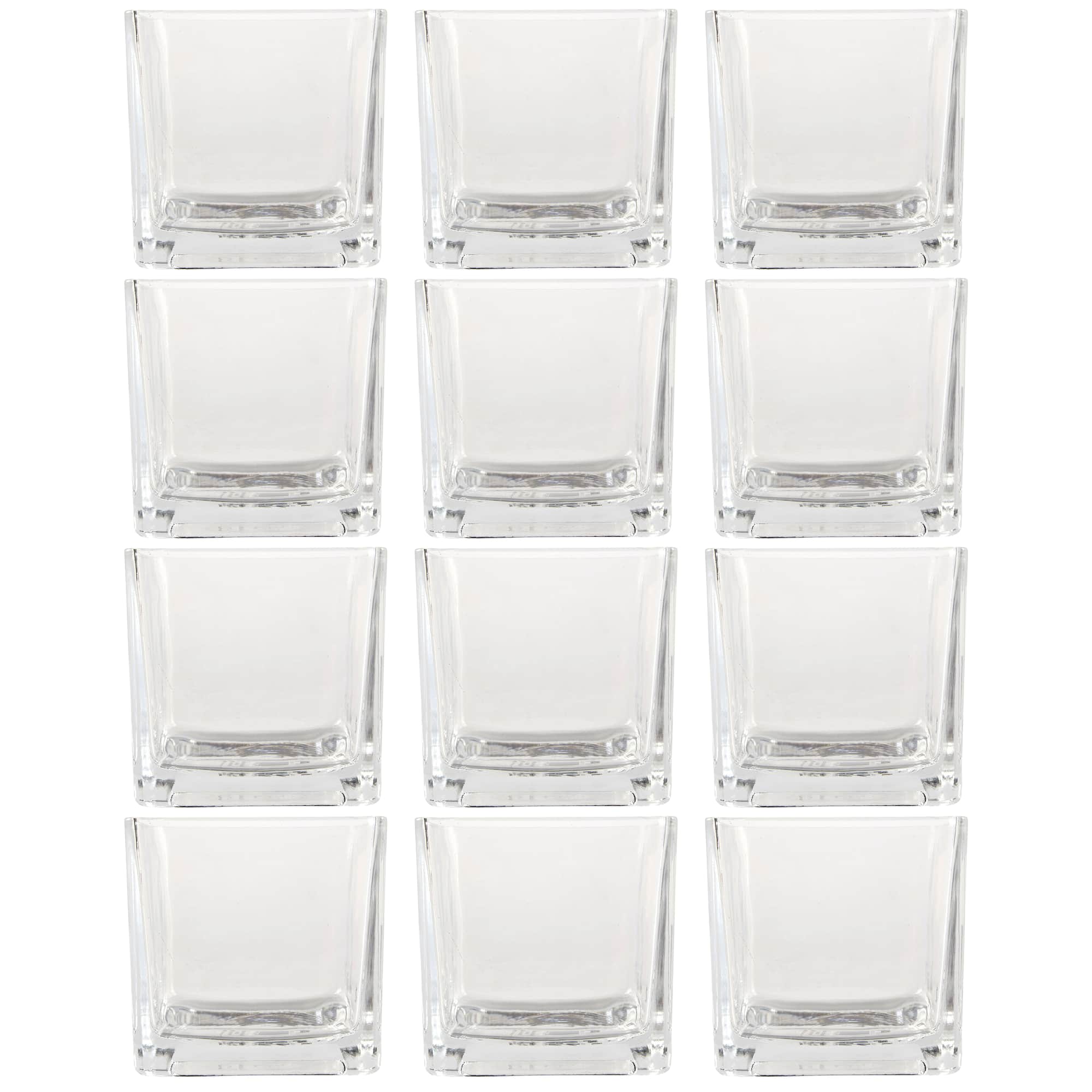 12 Pack: 5" Cube Glass Vase by Ashland®
